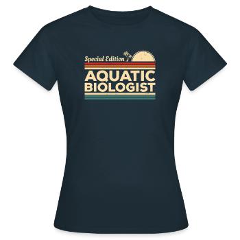 Vintage Special Edition Aquatic Biologist Biology - Women's T-Shirt - navy - Front - AI Model Female 172 dark (172cm)