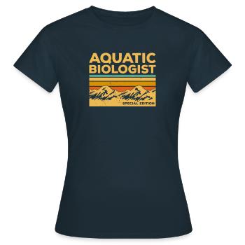 Vintage Aquatic Biologist Special Edition Biology - Women's T-Shirt - navy - Front - AI Model Female 172 dark (172cm)