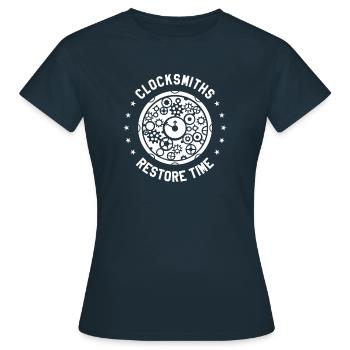 Les horlogers restaurent le temps horloger horloger - T-shirt Femme - marine - Devant - AI Model Female 172 dark (172cm)