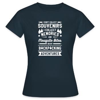 Je ne collectionne pas les souvenirs Je collectionne les souvenirs - T-shirt Femme - marine - Devant - AI Model Female 172 dark (172cm)