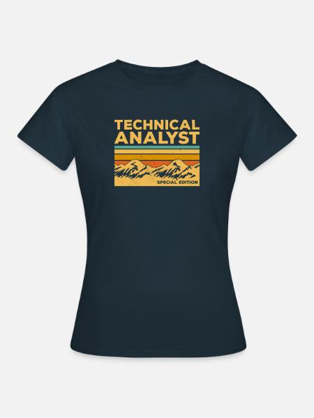 Dieser technische Analyst braucht Wein - Frauen T-Shirt - Navy