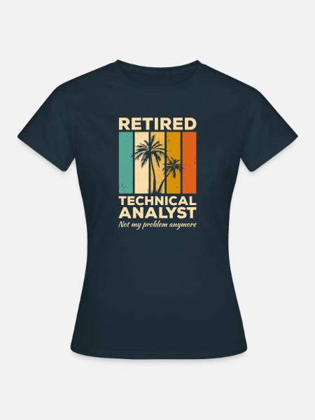 Dieser technische Analyst braucht Wein - Frauen T-Shirt - Navy