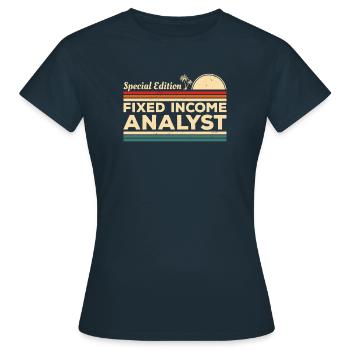 Vintage-Analyst für festverzinsliche Wertpapiere - Frauen T-Shirt - Navy - Vorne - AI Model Female 172 dark (172cm)