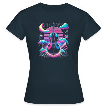 Violin Violinist Fiddle Violinists - Women's T-Shirt - navy - Front - AI Model Female 172 dark (172cm)
