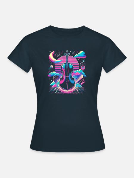 Geige Geiger Ge - Frauen T-Shirt - Navy