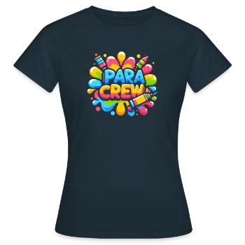 Para Crew Paraprofessional Parapro Lehrer - Frauen T-Shirt - Navy - Vorne - AI Model Female 172 dark (172cm)
