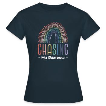 Chasing My Rainbow IVF Transfer Day Infertilité - T-shirt Femme - marine - Devant - AI Model Female 172 dark (172cm)