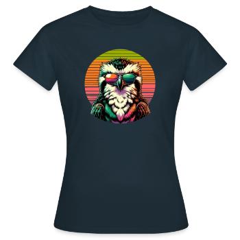 Retro Sunset Sunglasses Osprey Sea Hawk Ospreys - Women's T-Shirt - navy - Front - AI Model Female 172 dark (172cm)