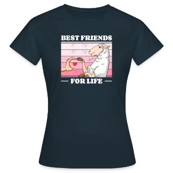 Sheep Lover Friend Lamb Lambs - Women's T-Shirt - navy - Front - AI Model Female 172 dark (172cm)