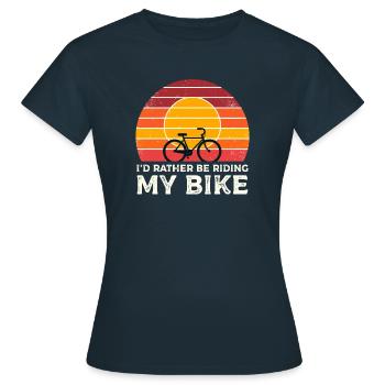 Je préfère faire du vélo Vélo VTT - T-shirt Femme - marine - Devant - AI Model Female 172 dark (172cm)