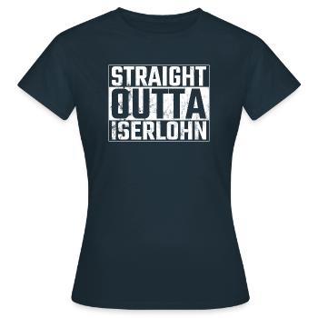 Straight Outta Iserlohn Iserlohner Ruhr - T-shirt Femme - marine - Devant - AI Model Female 172 dark (172cm)