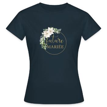 Future Mariée - Frauen T-Shirt - Navy - Vorne - AI Model Female 172 dark (172cm)