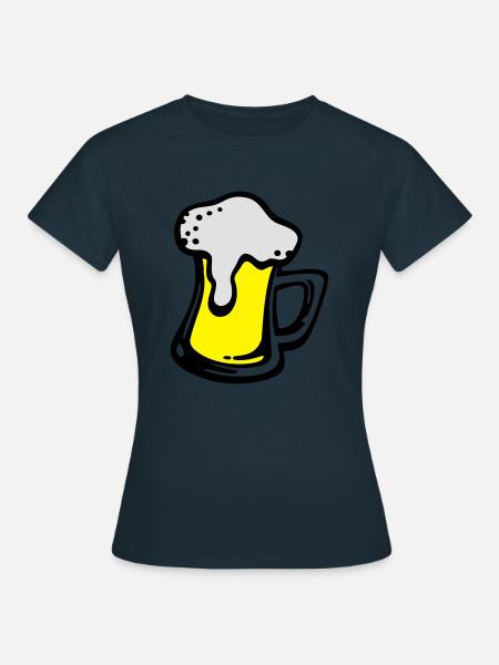 bierglas_3c - Frauen T-Shirt - Navy