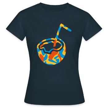 COCONUT / COCONUT - CAMO / CAMOUFLAGE - Women's T-Shirt - navy - Front - AI Model Female 172 dark (172cm)