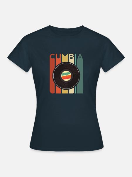 Cumbia Retro Vintage Tanzmusik Latin Merengue - Frauen T-Shirt - Navy