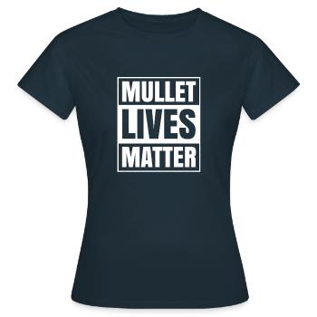 Coupe de cheveux style mulet coupe de cheveux Barber Southern - T-shirt Femme - marine - Devant - AI Model Female 172 dark (172cm)