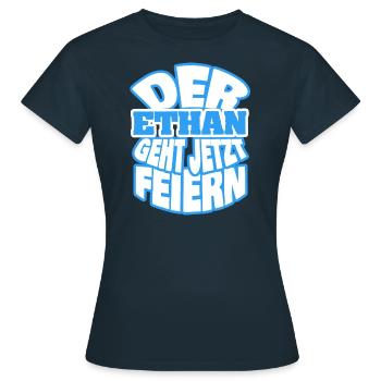 Party Feiern it Ethan - Frauen T-Shirt - Navy - Vorne - AI Model Female 172 dark (172cm)