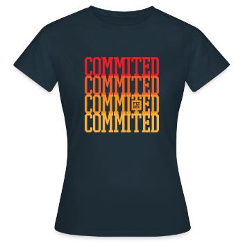 Commited to your goals! - Women's T-Shirt - navy - Front - AI Model Female 172 dark (172cm)