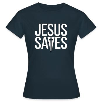 Jésus sauve - Jésus sauve - T-shirt Femme - marine - Devant - AI Model Female 172 dark (172cm)