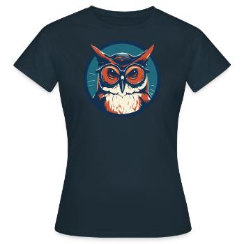 Owl Sunglasses Odd Eagle Owl - Women's T-Shirt - navy - Front - AI Model Female 172 dark (172cm)