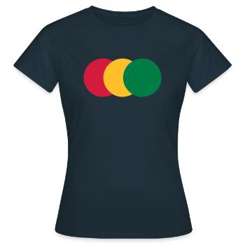 ROUGE JAUNE VERT - AMPEL / FEUX DE CIRCULATION - T-shirt Femme - marine - Devant - AI Model Female 172 dark (172cm)