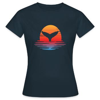 Save the Whales Ocean Orca Blue Whale Humpback Whale - T-shirt Femme - marine - Devant - AI Model Female 172 dark (172cm)