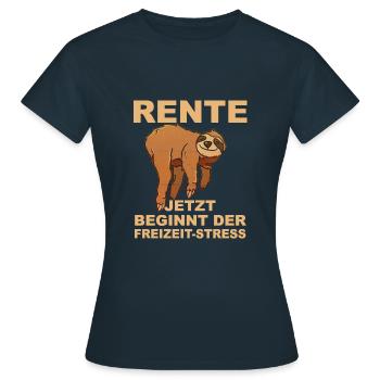 Kollege Arbeit Verabschiedung Rente Geschenk - Frauen T-Shirt - Navy - Vorne - AI Model Female 172 dark (172cm)