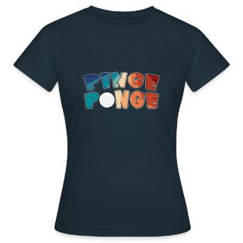 Tischtennis Pinge Ponge Tischtennisspieler - Frauen T-Shirt - Navy - Vorne - AI Model Female 172 dark (172cm)