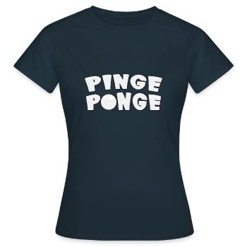 Table Tennis Pinge Ponge Table Tennis Player - Women's T-Shirt - navy - Front - AI Model Female 172 dark (172cm)