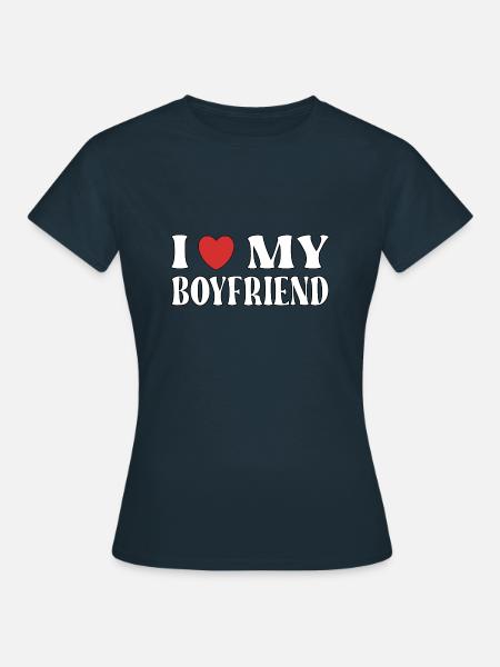 Ich liebe meinen Freund - Frauen T-Shirt - Navy
