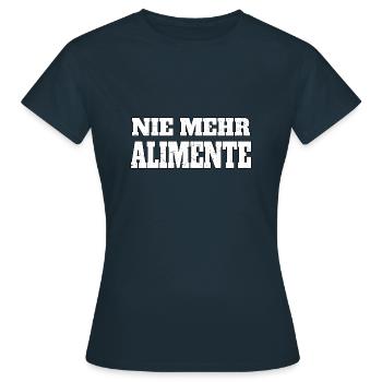 Plus de pension alimentaire - T-shirt Femme - marine - Devant - AI Model Female 172 dark (172cm)