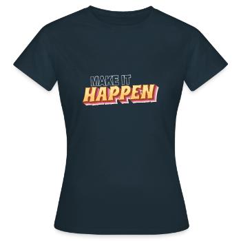 Réalisez vos objectifs - T-shirt Femme - marine - Devant - AI Model Female 172 dark (172cm)