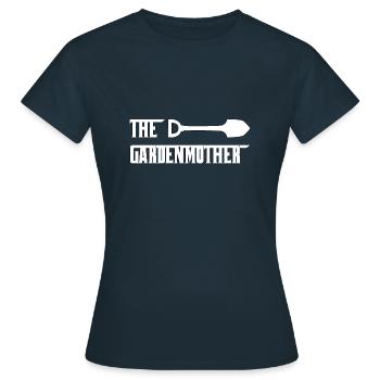 The Gardenmother - Frauen T-Shirt - Navy - Vorne - AI Model Female 172 dark (172cm)