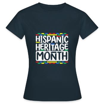 Nationaler hispanischer Heimatmonat - Frauen T-Shirt - Navy - Vorne - AI Model Female 172 dark (172cm)