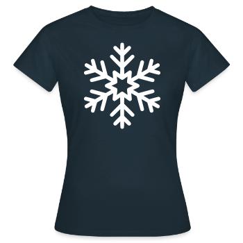 flocon de neige - T-shirt Femme - marine - Devant - AI Model Female 172 dark (172cm)