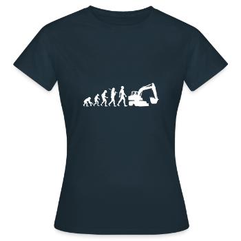 Pelleteuse Evolution Silhouette Cadeau - T-shirt Femme - marine - Devant - AI Model Female 172 dark (172cm)