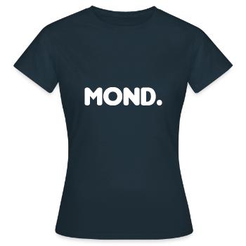 Mond. (Laterne, Laterne. Sonne, Mond und Sterne) - Frauen T-Shirt - Navy - Vorne - AI Model Female 172 dark (172cm)