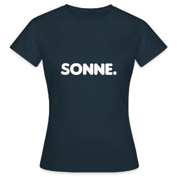 Sonne. (Laterne, Laterne. Sonne, Mond und Sterne) - Frauen T-Shirt - Navy - Vorne - AI Model Female 172 dark (172cm)