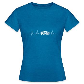 KrAZ camionneur soviétique profession USSR Pulse - T-shirt Femme - bleu saphir antique chiné - Devant - AI Model Female 172 dark (172cm)