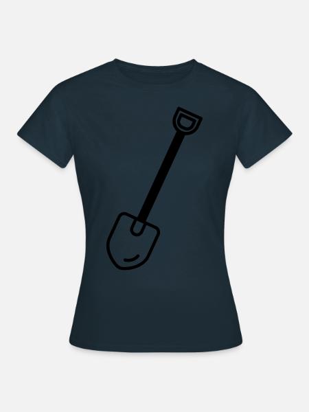 Schaufel Werkzeug Vektor - Frauen T-Shirt - Navy