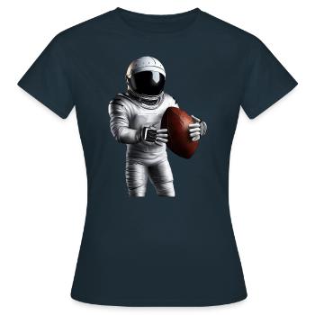 Touchdown im Weltall - Frauen T-Shirt - Navy - Vorne - AI Model Female 172 dark (172cm)