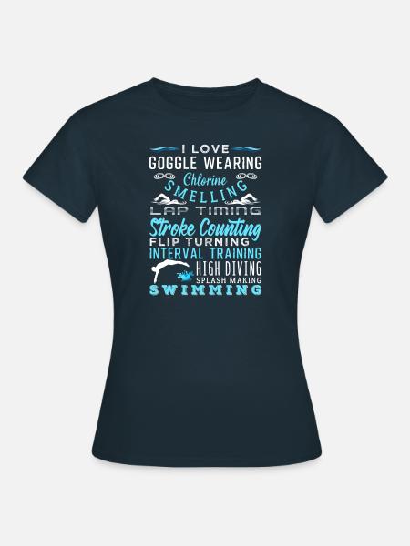 Swimming Fan Lover Watersports Athlete - Frauen T-Shirt - Navy