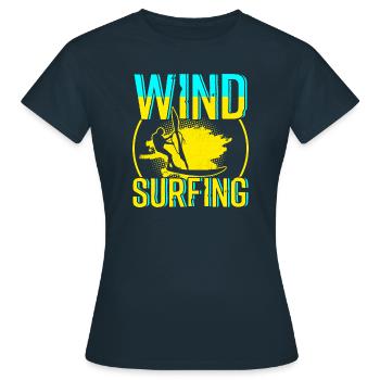 Windsurfing - Frauen T-Shirt - Navy - Vorne - AI Model Female 172 dark (172cm)