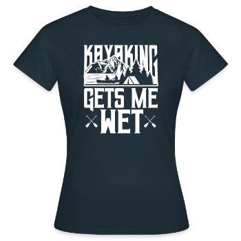 Le kayak me mouille - T-shirt Femme - marine - Devant - AI Model Female 172 dark (172cm)