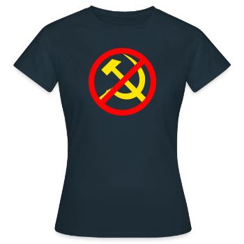 Anti communisme, anti socialisme - T-shirt Femme - marine - Devant - AI Model Female 172 dark (172cm)