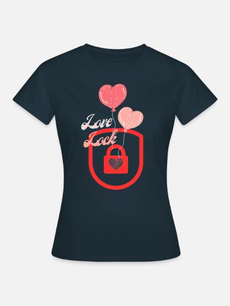 LockHeart - Frauen T-Shirt - Navy