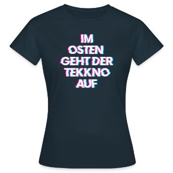 Hardtekk Tekk - Frauen T-Shirt - Navy - Vorne - AI Model Female 172 dark (172cm)