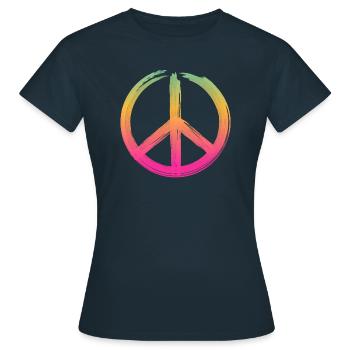 Signe de Paix - Signe de Paix - Logo - T-shirt Femme - marine - Devant - AI Model Female 172 dark (172cm)
