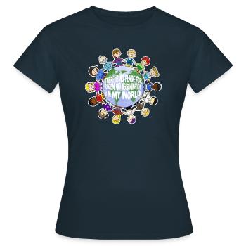 Racism - Frauen T-Shirt - Navy - Vorne - AI Model Female 172 dark (172cm)