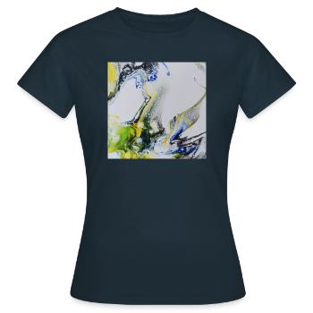 Acrylbild 1 - Frauen T-Shirt - Navy - Vorne - AI Model Female 172 dark (172cm)